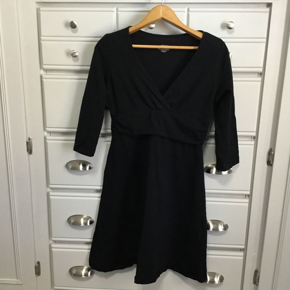 PATAGONIA MARGOT Organic Cotton Minimalist Little Black Dress size M